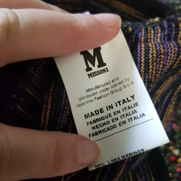 M Missoni 42 Purple Orange Black Heathered Blazer Cardigan - Picture 7 of 11